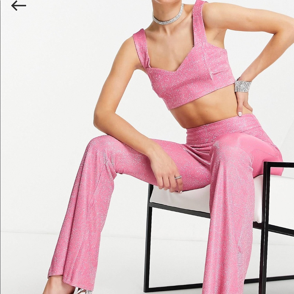 Petite metallic pink set